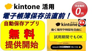 電子帳簿保存法 無料で実現！ ＃kintone ＃電子帳簿保存法 キントーン サイボウズ アプリ [upl. by Strohben]