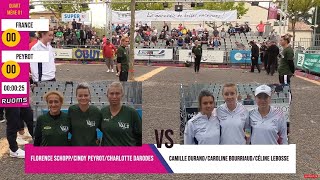 Magnifique remontada lors du National féminin de pétanque 2019 à Ruoms  Quart FRANCE vs PEYROT [upl. by Devon175]