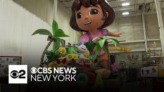 Finishing touches being put on Macys Thanksgiving Day Parade floats [upl. by Veats575]