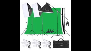 Home Studio  Andoer Photography Softbox Backdrop Lighting Kit  is it worth it [upl. by Biddy]