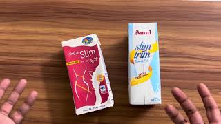 Review Amul skimmed milk vs Nandini slim skimmed milk comparison 🔥🔥🔥 [upl. by Nnaarat244]