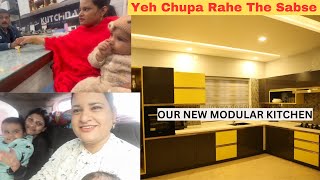 Our Brand New Modular KitchenChalo Ek Surprise Dete HaiNEW JOURNEY KI SHURUAT [upl. by Assyle435]