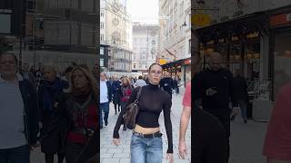 Vienna Streets 😎vienna travel trending shortvideo explore women fashion walkingtour [upl. by Idalla]