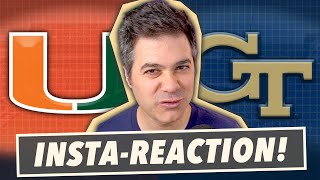 Georgia Tech SHOCKS Miami 2823 instareaction [upl. by Bowyer604]