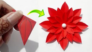 Easy Paper Flower Making Idea  How To Make Paper Flower  Beautiful Paper Flower Making Idea [upl. by Kironde]