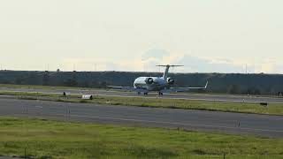 Stewart Haas Racing CRJ200 BEAUTIFUL sunset departure and UPS757 [upl. by Yeloc]