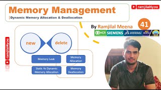 CPPB41 Memory Management in C  Memory Leaks  new amp delete  Detailed Explaination [upl. by Gnut]