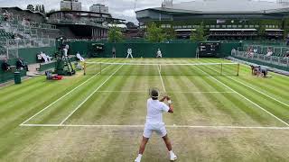 Wimbledon Boy’s Single 3rd Round Court Level 🇭🇷 Mili Poljicak vs 🇺🇸 Sebastian Gorzny TCU [upl. by Deeann]