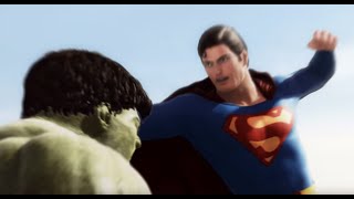 Superman Vs Hulk  O Combate [upl. by Nahshunn]