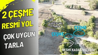 2 ÇEŞME 1 RESMİ YOLA CEPHE ÇOK UYGUN TARLAMIZ İLANDA [upl. by Higgins]