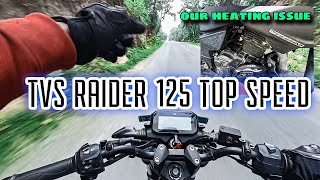 TVS RAIDER 125 TOP SPEED TEST  RAIDER 125 ANY HEATING ISSUE  raider 125 ka top speed [upl. by Iharas]