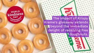 Krispy Kremes Sweet Gesture on World Kindness Day  Free Doughnuts Initiative [upl. by Woodruff]