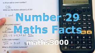 Number 29 Maths Facts Is 29 Prime What Are The Factors Of 29 Is 29 An Odd Number [upl. by Lawford]