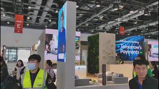 JPMorgan HKEX and VISA Stands on Sibos Exhibition [upl. by Ahsinaj]