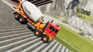 BeamNG Drive  Is There No Car That Can Go Up The Stairs [upl. by Irrak]