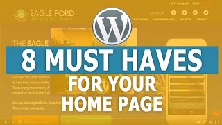 8 Must Haves for Your Home Page  WordPress [upl. by Haidabej]