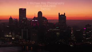 Pittsburgh Sunrise Cityscape D24003c [upl. by Ailsun]