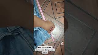 how to measure jeans waistline using tape measure [upl. by Assenna10]