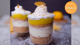 Delicious No Bake Cheesecake Lemon Parfait Recipe  Easy Cheesecake Recipe [upl. by Yddor]