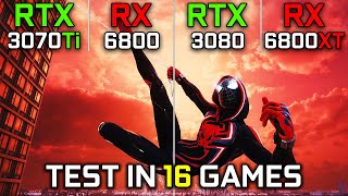 RTX 3070 Ti vs RX 6800 vs RTX 3080 vs RX 6800 XT  Test in 16 Games  1440p  Which One Is Better 🤔 [upl. by Pepillo]