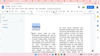 How To Add Subheadings In Google Docs [upl. by Eitsirc]