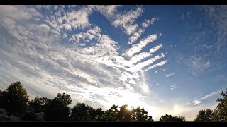 Cirrus and Cirrostratus with some Cumulus  Full Day Time Lapse to Golden Sunset  GoPro 10 Black [upl. by Evalyn]