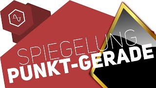 Spiegelung Punkt an Gerade mit Hilfsebene [upl. by Ayadahs]