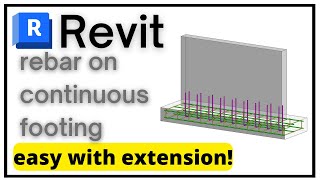 Revit structure  rebar revit  continuous footing rebar [upl. by Aseretairam]