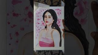 Best part of art is to removing masking tape from drawing waitforend explore janhvikapoor subscr [upl. by Llerehc]