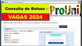 Prouni 2024  Como consultar as vagas do Prouni  Enem  Consulta de Bolsas Prouni  ENEM 2023 [upl. by Aksehcnarf831]