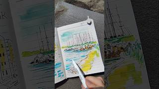 Travel diary sketch shortvideo art скетч sketchbook скетчбук drawing рисуемлегко painting [upl. by Anawik558]