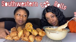 SOUTHWESTERN EGG ROLLS MUKBANG 먹방 EATING SHOW [upl. by Joshua838]