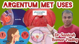 Argentum met Homeopathic medicine uses in arthritis Laryngitis Pharyngitis orchitis etc [upl. by Norse512]