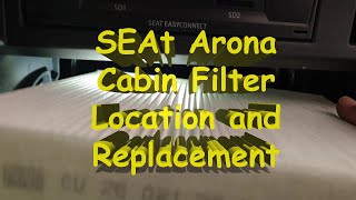 Seat Arona pollen filter location and change [upl. by Leeban]