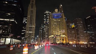 Driving from eastbound Foster Ave to Michigan Ave via southbound Lake Shore Drive in Chicago IL [upl. by Nnaul]