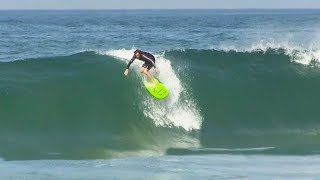 Surfing HEAVY shorebreak and GNARLY kickouts [upl. by Elohcin]