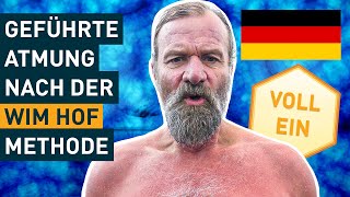 German Guided Wim Hof Method Breathing Exercise  3 Rounds Slow Pace [upl. by Ynatsed]