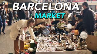 Barcelona Market Els Encants Walking tour  4K Ultra HD [upl. by Airamalegna187]