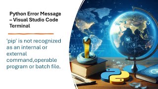 SOLVED pip is not recognized as an internal or external command  Visual Studio CodeTerminalcmd [upl. by Adidnere]
