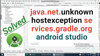 javanetunknownhostexception servicesgradleorg android studio [upl. by Avilys31]