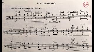 R Huguet y Tagell 18811956 ZAPATEADO Second Spanish Suite for cello soloEduardo del Río Robles [upl. by Reamy725]