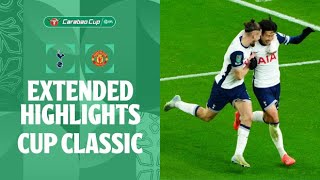 CARABAO CUP CLASSIC  Tottenham v Manchester United extended highlights [upl. by Fatsug]