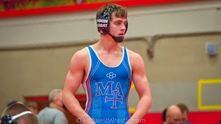 145 – Tegan Chumbley G of Marmion Academy IL defeated Ricky Ericksen R of Marist IL by 2–0 [upl. by Bohman]