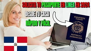 Como SOLICITAR PASAPORTE DOMINICANO en LINEA en 2024 desde mi CELULAR sin salir de CASA [upl. by Peedus]