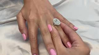 5 carat Oval Diamond Double Edge Halo Engagement Ring [upl. by Ellehcit757]