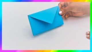 Cómo hacer SOBRES de papel sin pegamento★ Origami★Sobres para cartas  PapelyManualidades [upl. by Atteinotna]