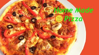 ঘরোয়া পিৎজা রেসিপি। Home made pizza recipe bangla  nastar recipe [upl. by Halley748]