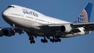 Watch me landing boing 747700 United airlines livery✈️✈️🛬🛬🔥🔥 [upl. by Tyree]