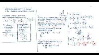 7 razred  Racionalni brojevi [upl. by Jansen818]