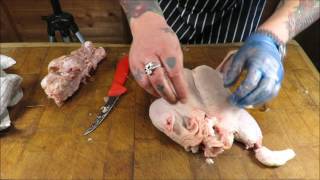 Deboning A Whole Chicken Without Cutting The SkinSRP [upl. by Kuster]